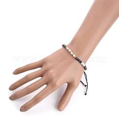 Nylon regolabile bracciali intrecciati cavo di perline&nbsp;BJEW-JB05480-05