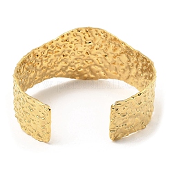 Широкие текстурированные браслеты-манжеты из нержавеющей стали 304&nbsp;BJEW-P302-10G