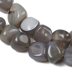 Серые натуральные бусины из агата &nbsp;G-L630-F01-01J