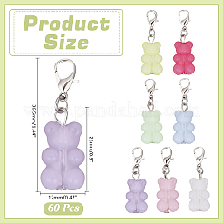 60шт. подвеска в виде медведя из акрила&nbsp;HJEW-ME00031