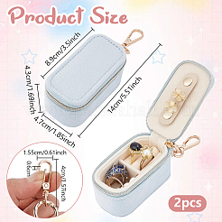 Mini boîte à bijoux en velours avec fermoirs en alliage&nbsp;AJEW-WH0886-77B