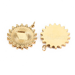 Cabochon pendenti in acciaio inossidabile 304&nbsp;STAS-S116-228G
