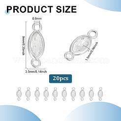 20 шт. 925 подвески-коннектора из стерлингового серебра с прозрачными кубическими цирконами&nbsp;FIND-PH0028-74