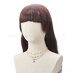 Set di collane con perline di semi di vetro e perle di conchiglia da 3 pezzo e 3 stili&nbsp;NJEW-JN04125