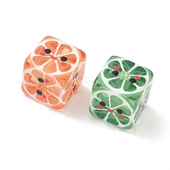 Bedruckte transparente Acrylperlen&nbsp;MACR-BM0002-01B