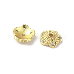 Tappi per perline in ottone con placcatura a cremagliera&nbsp;KK-B088-04B-G