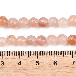Fili di perle di giada persiana rosa naturale color fiore di pesco&nbsp;G-NH0071-A01-6mm