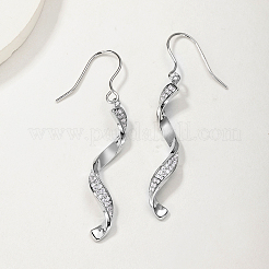 925 Ohrhänger aus Sterlingsilber mit Pavé-Moissanit für Damen&nbsp;UU0527