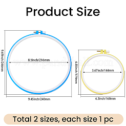 2 cercle à broder bicolore&nbsp;DIY-GF0014-40