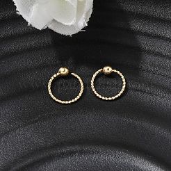 Nasenring mit Messingkugel und Klemmkugel&nbsp;AJEW-G075-01G-01