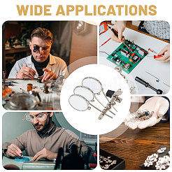 2 шт. портативное увеличительное стекло с прищепкой&nbsp;AJEW-CA0005-33