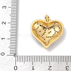 Pendenti in zirconi cubici trasparenti in micro pavè di ottone&nbsp;X-KK-R221-01G-01
