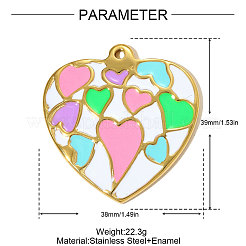 Подвески из нержавеющей стали 304 с эмалью&nbsp;STAS-OY004-71G