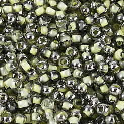 Прозрачные внутри цветные стеклянные бусины&nbsp;SEED-T007-19A-05