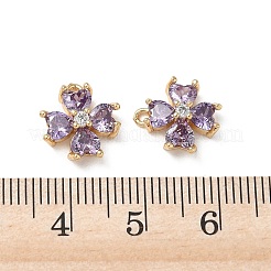 Ciondoli in ottone con micro pavé di zirconi per San Valentino&nbsp;KK-P355-10G