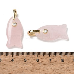Colgantes naturales de cuarzo rosa&nbsp;G-A297-01G-16