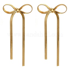 Boucles d'oreilles à tige en acier inoxydable 304 avec nœud papillon pour femmes&nbsp;EJEW-D104-04G
