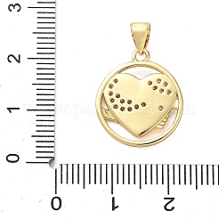 Латунные микропаве прозрачные подвески с фианитом&nbsp;KK-A273-26G