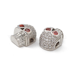 Латунные микро проложить кубического циркония бусы&nbsp;KK-E068-VB481-1