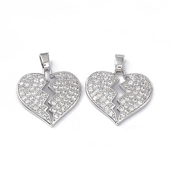 Латунные подвески с фианитами&nbsp;KK-E068-VA124-1