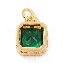 Echte 18k vergoldete Messing-Intarsien-Anhänger aus Zirkonia&nbsp;ZIRC-L100-073G-01