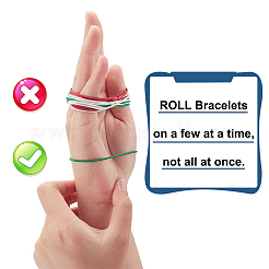 30шт. набор из 3-х цветных тонких железных браслетов для женщин&nbsp;BJEW-BC0001-29