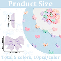 50 шт. 5-х цветные смоляные кабошоны в виде бантов из мультфильмов&nbsp;FIND-SC0019-58