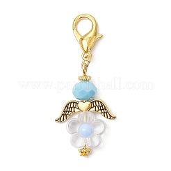 6 шт. подвеска в виде цветочного ангела из стекла и акрила&nbsp;HJEW-MZ00236