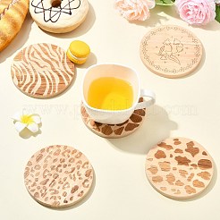 5 шт. 5-х цветная деревянная подставка&nbsp;AJEW-CJ0001-67