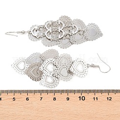 Латунь болтающийся серьги&nbsp;EJEW-B157-02A-P