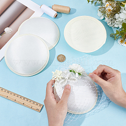 Атласная ткань с полиэстером плоская круглая шляпа-фасинатор основа для шляпного дела&nbsp;FIND-WH0173-320A