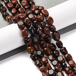 Натурального красного дерева обсидиана бисер нитей&nbsp;LS-G-G146-A30-01