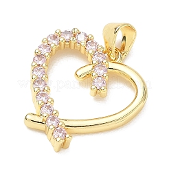 Colgante micropavé cubic zirconia de latón&nbsp;CU-CBA83A6-06G-01