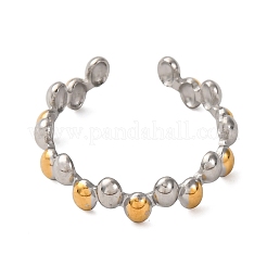 Двухцветные манжетные кольца из нержавеющей стали 304&nbsp;RJEW-S635-01GP-S