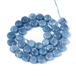 Teñidos naturales blancas abalorios de jade hebras&nbsp;G-T143-16E
