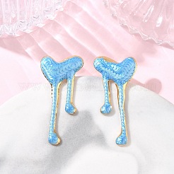 Pendientes de botón de esmalte de acero inoxidable 304 para mujer&nbsp;SA-CBA46AF-22G