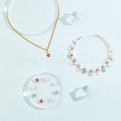 Эмалевые подвески из легкого позолоченного сплава&nbsp;ENAM-PH0001-52LG