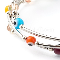 Bracelet enroulé à fils à mémoire de forme en acier à 4 boucle&nbsp;BJEW-JB06457