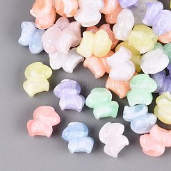 Perles acryliques transparentes bicolores lumineuses&nbsp;OACR-Q199-35