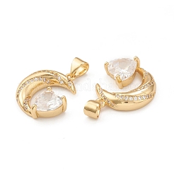 Кулоны из экологически чистой латуни с микропаве и кубическим цирконием&nbsp;KK-I698-12G