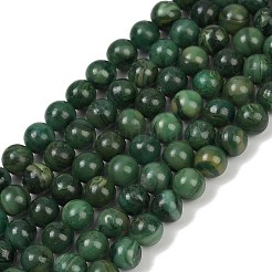 Природные африканские нефритовые бусы пряди&nbsp;G-K091-6mm