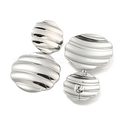 Pendientes de botón de acero inoxidable 304 resistentes al deslustre para mujer&nbsp;EJEW-A108-12P