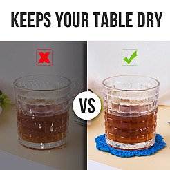 12 шт. 6-х цветные коврики для стола из полиэстера и хлопка ручной работы&nbsp;AJEW-MB0001-08