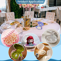 Шкатулки для хранения ювелирных изделий в форме ракушек из перламутрового пластика&nbsp;AJEW-WH0695-138B-01