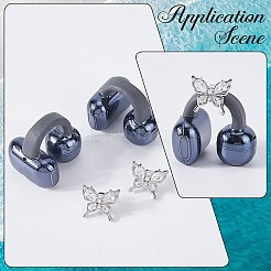 2 clip en alliage de strass pour accessoires décoratifs pour écouteurs&nbsp;FIND-CP0003-61B