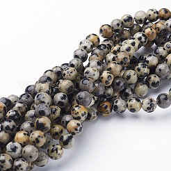 Natur Dalmatiner Jaspis Perle Stränge&nbsp;G-R345-6mm-51