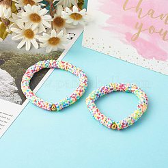 Bracelets extensibles faits à la main de perles d'argile polymère pour maman et fille&nbsp;BJEW-JB06348