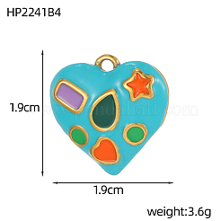 Подвески из нержавеющей стали 304 с эмалью&nbsp;STAS-OY007-59G