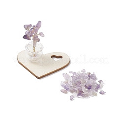 Éclats d'améthyste naturelle décorations arbre de vie&nbsp;AJEW-JD00014-03