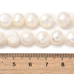 Fili di perle di perle d'acqua dolce coltivate naturali&nbsp;PEAR-A006-10B